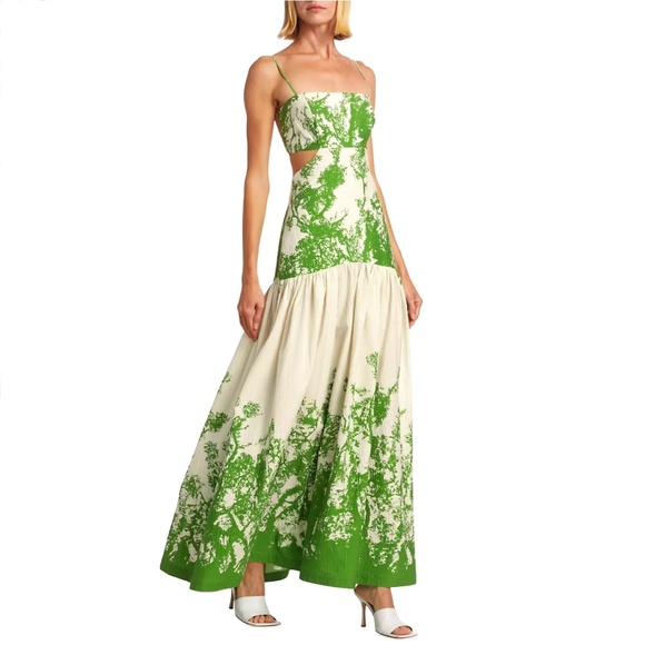 Silvia Tcherassi Shannon Green Cyprus printed Cotton Dress Sz L New with… - Picture 4 of 15